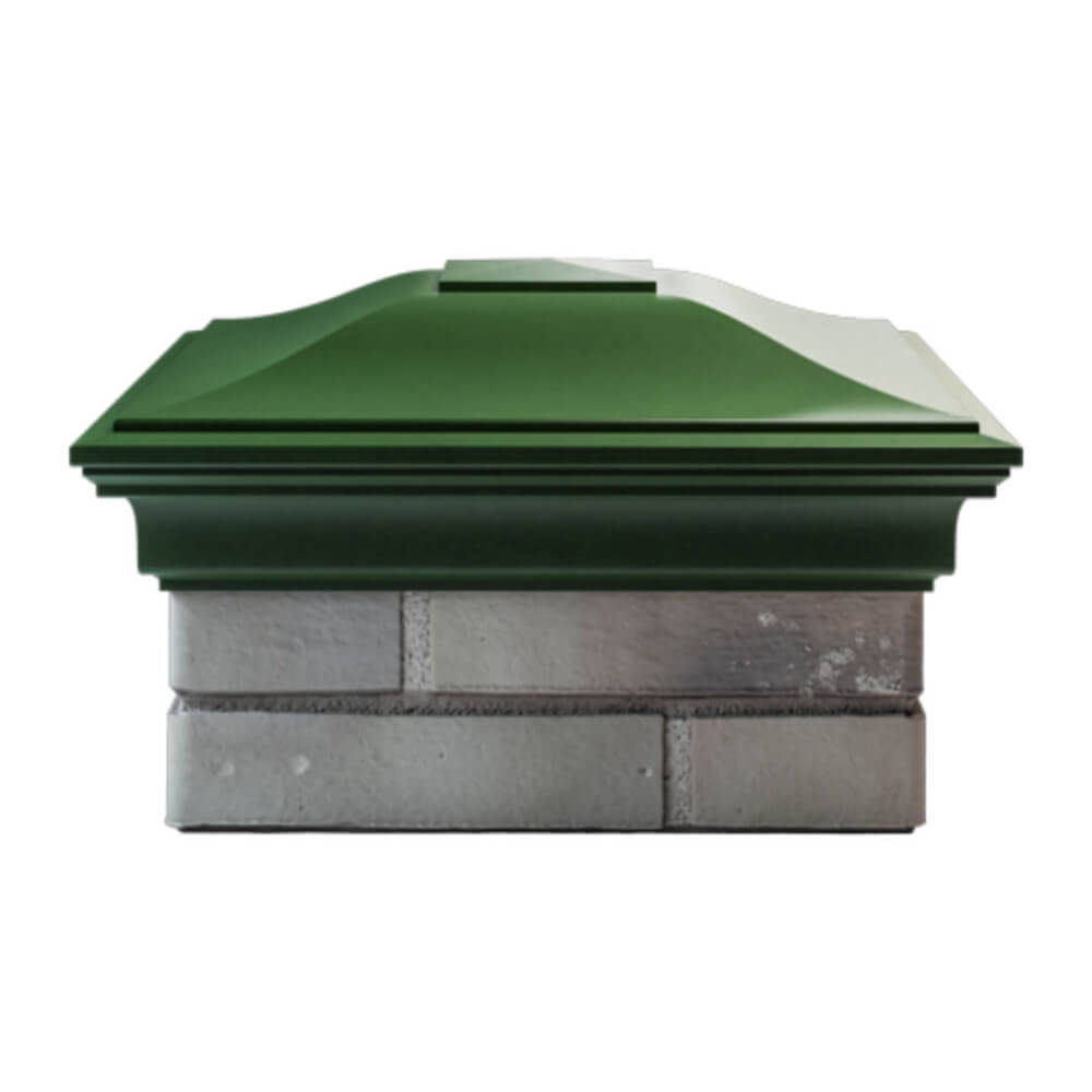 Колпак Zking Монблан Зеленый на столб 1.5х1.5 еврокирпича 0.7НФ (355х355мм) Киселевск фото