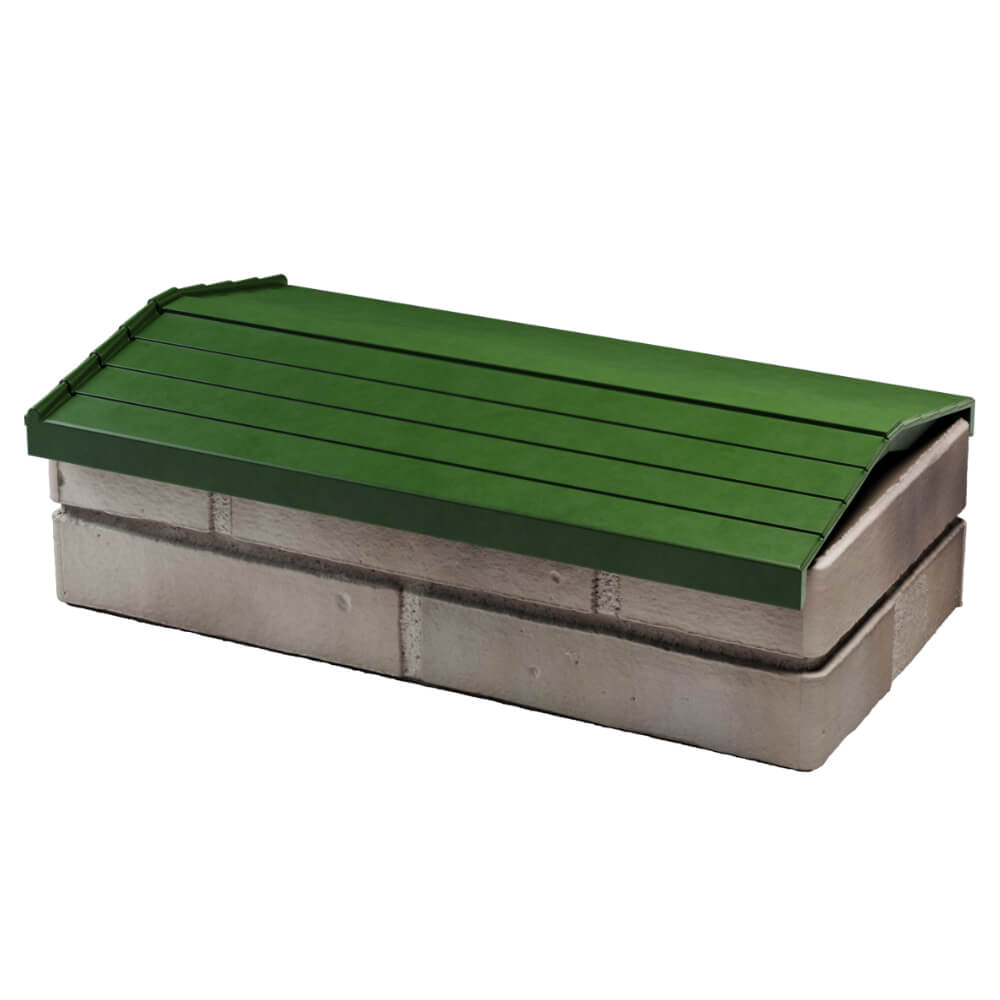 Парапет Zking Бона ХайТек Зеленый с посадкой на 1 кирпич (200/225/255мм) в Киселевске фото