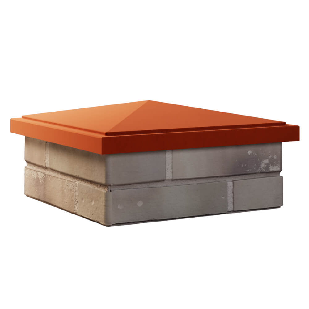 Колпак Zking БонаМоно Красный на столб 1.5х1.5 кирпича (385х385, 400х400мм) в Киселевске фото