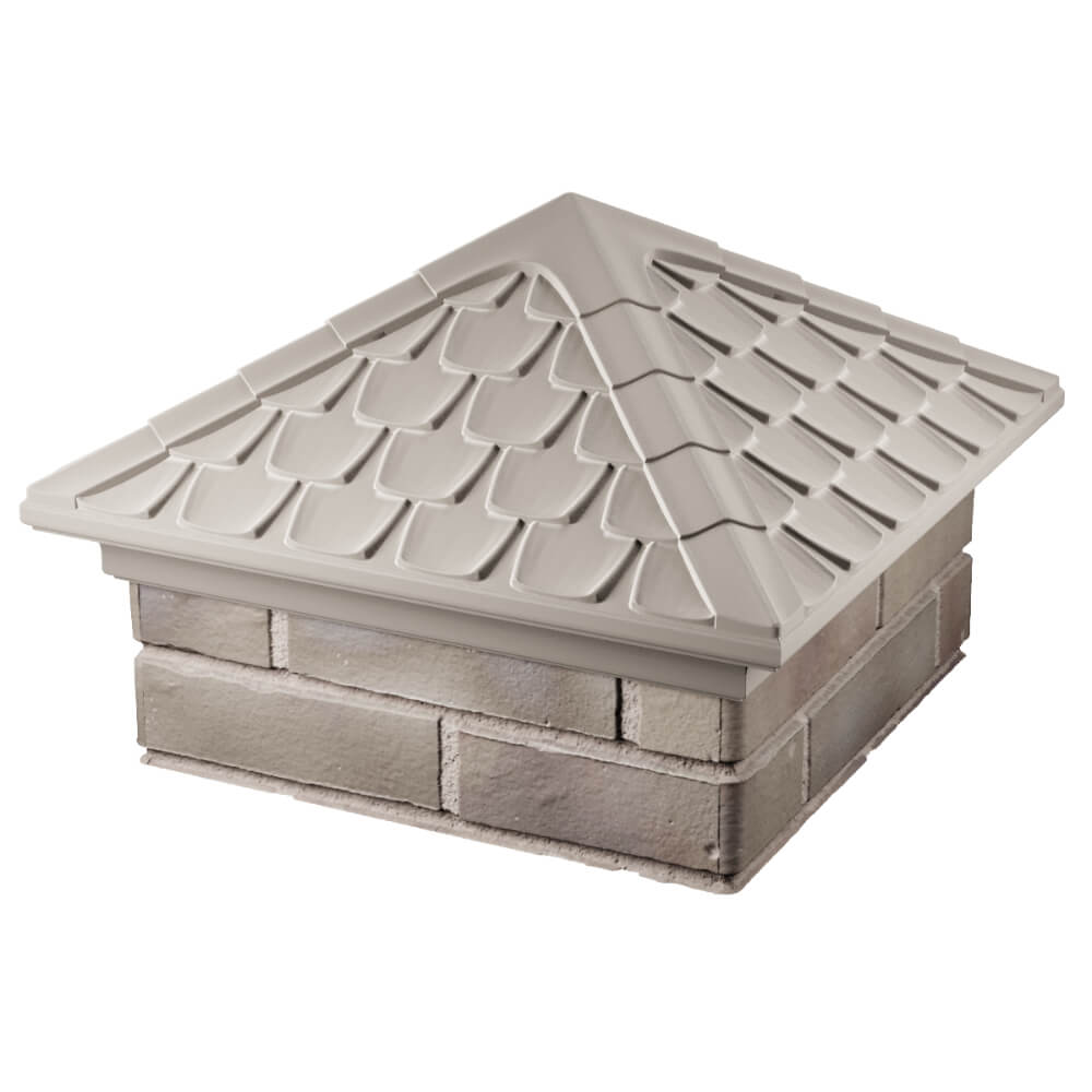 Колпак Zking Эльбрус Бежевый на столб 1.5х1.5 кирпича (385х385мм) в Киселевске фото