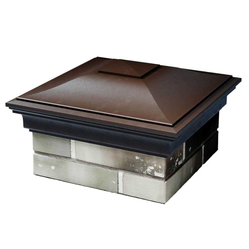 Колпак Zking Монблан Коричневый на столб 1.5х1.5 кирпича (385х385мм) в Киселевске фото