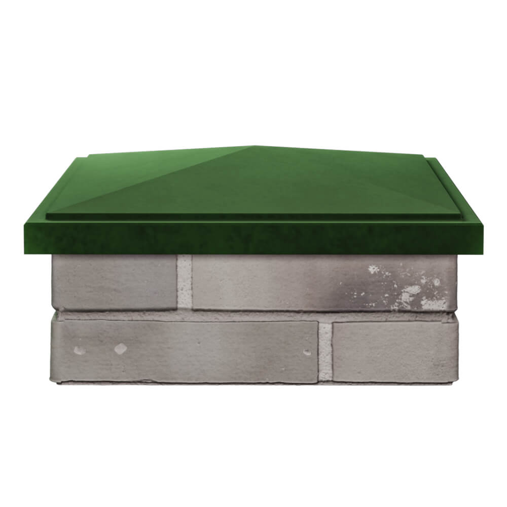 Колпак Zking БонаМоно Зеленый на столб 1.5х1.5 кирпича (385х385, 400х400мм) Киселевск фото