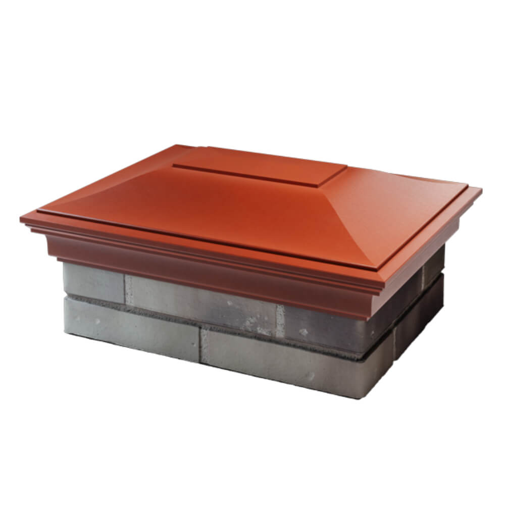 Колпак Zking Монблан Красный на столб 2х1.5 кирпича (515х385мм) в Киселевске фото