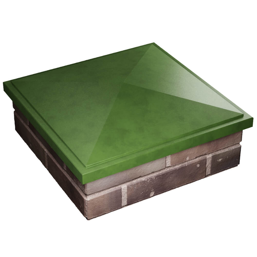 Колпак Zking БонаМоно Зеленый на столб 2х2 кирпича (515х515, 530х530мм) в Киселевске фото