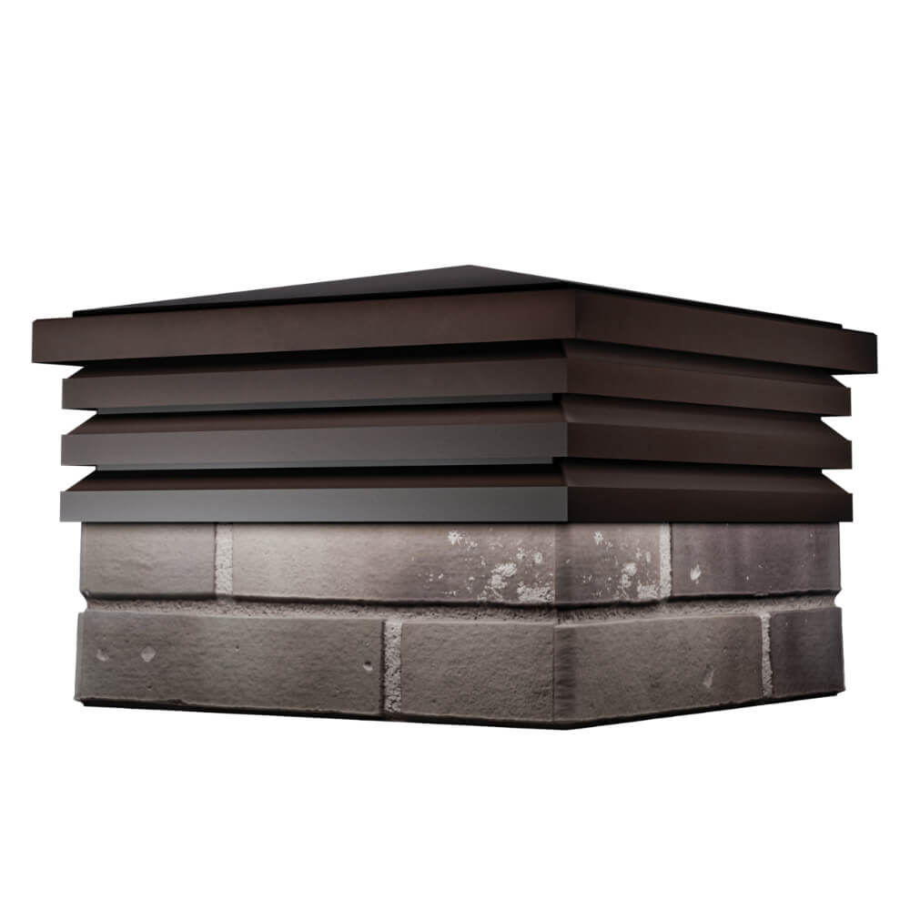 Колпак Zking Бона ХайТек Коричневый на столб 1.5х1.5 кирпича (385х385мм) в Киселевске фото