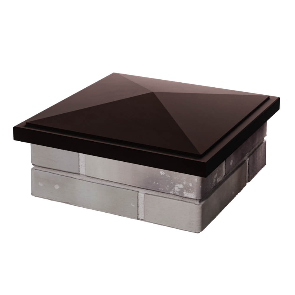 Колпак Zking БонаМоно Коричневый на столб 1.5х1.5 кирпича (385х385, 400х400мм) в Киселевске фото