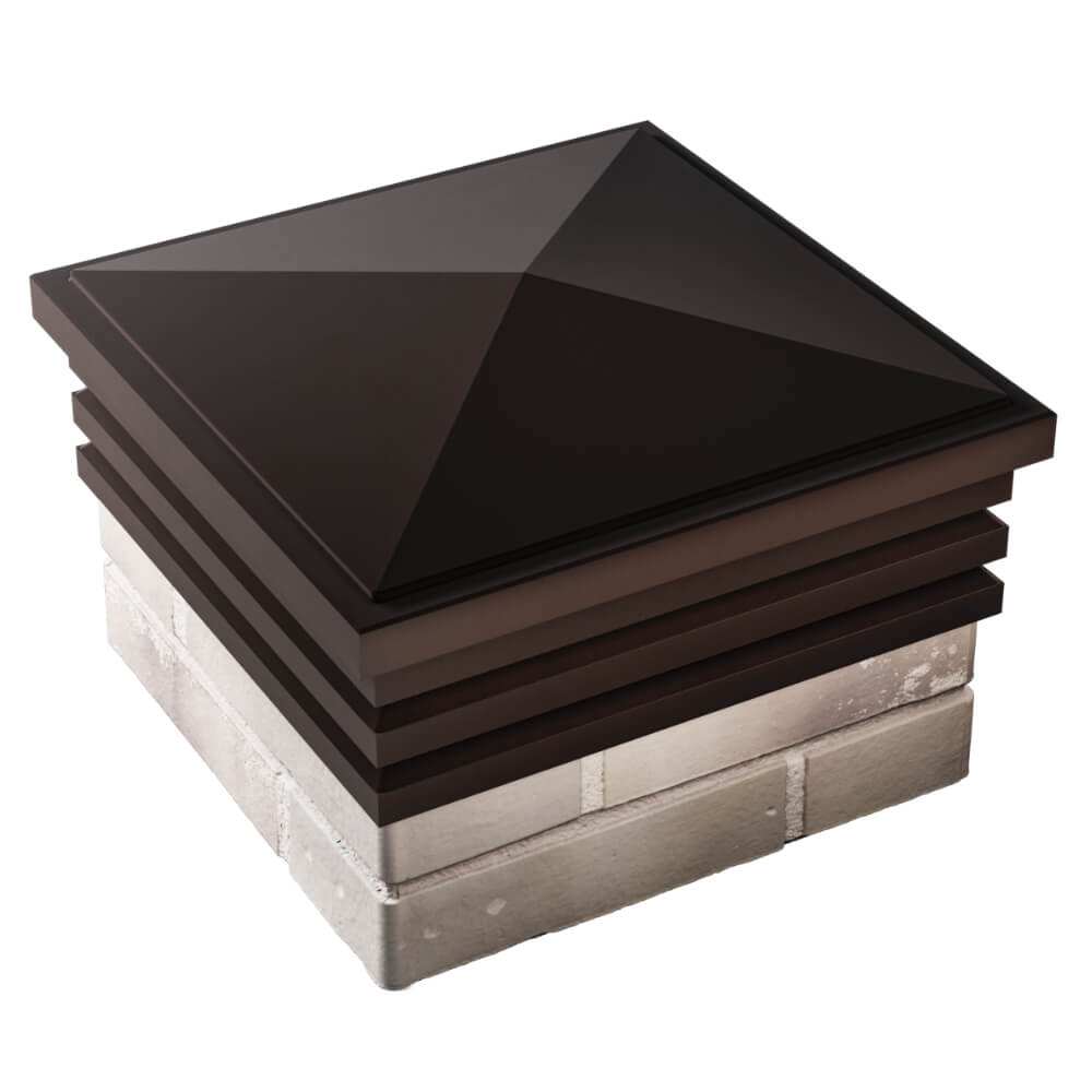 Колпак Zking Бона ХайТек Коричневый на столб 1.5х1.5 кирпича (385х385мм) в Киселевске фото