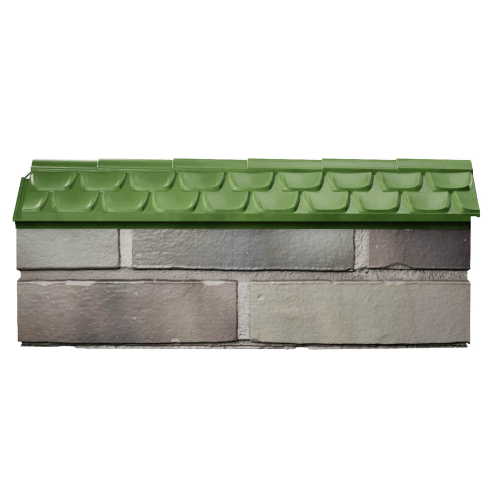 Парапет Zking Эльбрус Зеленый с посадкой на 0.5 кирпича (130мм) в Киселевске фото