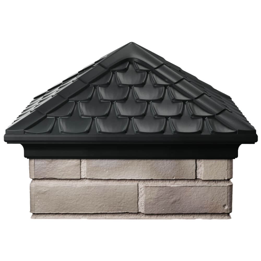 Колпак Zking Эльбрус Черный на столб 1.5х1.5 кирпича (385х385мм) Киселевск фото