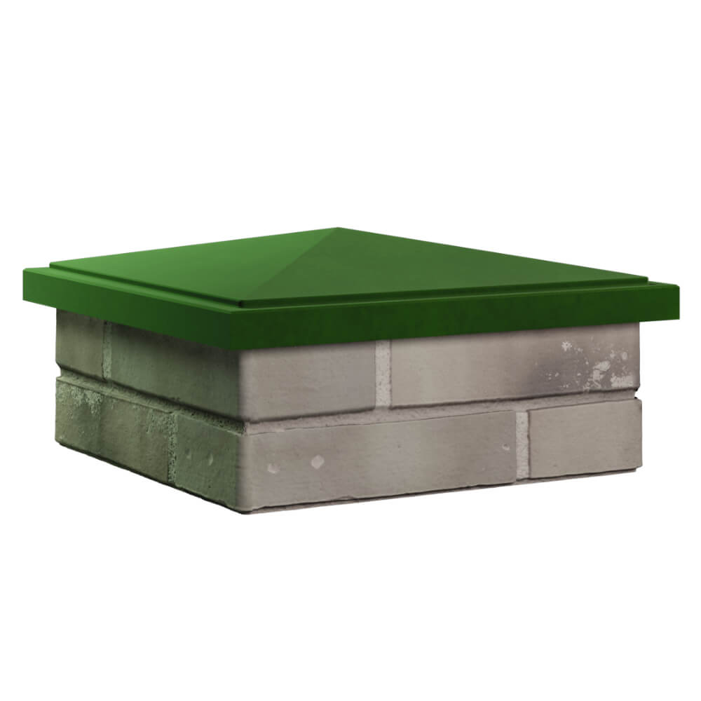 Колпак Zking БонаМоно Зеленый на столб 1.5х1.5 кирпича (385х385, 400х400мм) в Киселевске фото