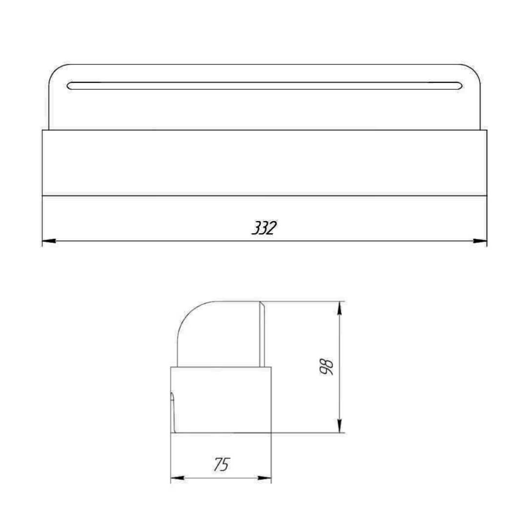 LED Светильник для шаговой плиты STONE Графитовый Серый 330х75х98мм в Киселевске фото