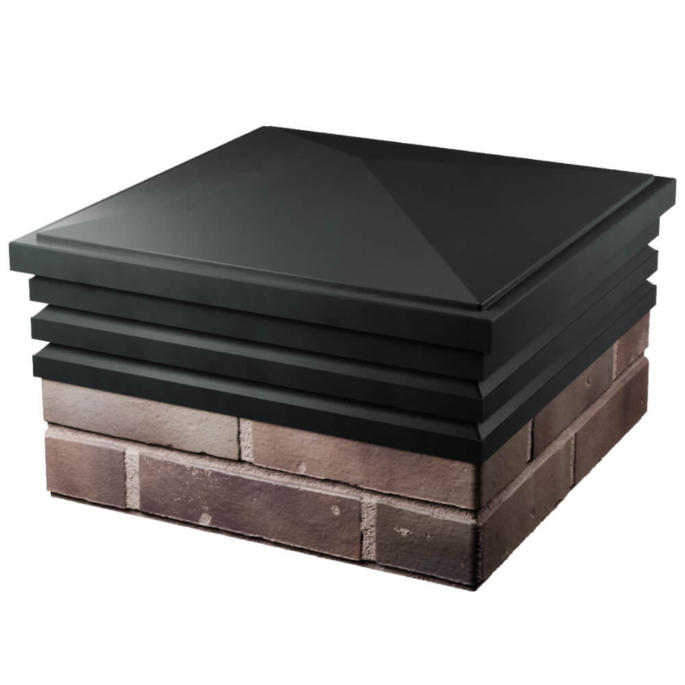 Колпак Zking Бона ХайТек Черный на столб 2х2 кирпича (513х513мм) в Киселевске фото