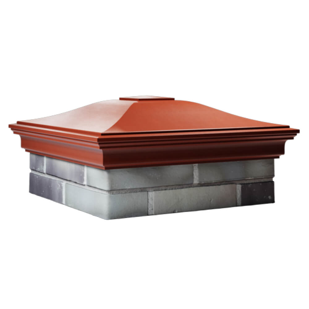 Колпак Zking Монблан Красный на столб 2х2 кирпича (515х515мм) в Киселевске фото