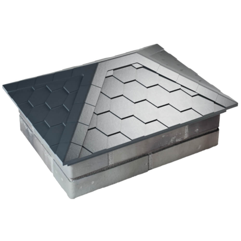 Колпак Zking Эверест Серый на столб 2х1.5 кирпича (520х390мм) Киселевск фото