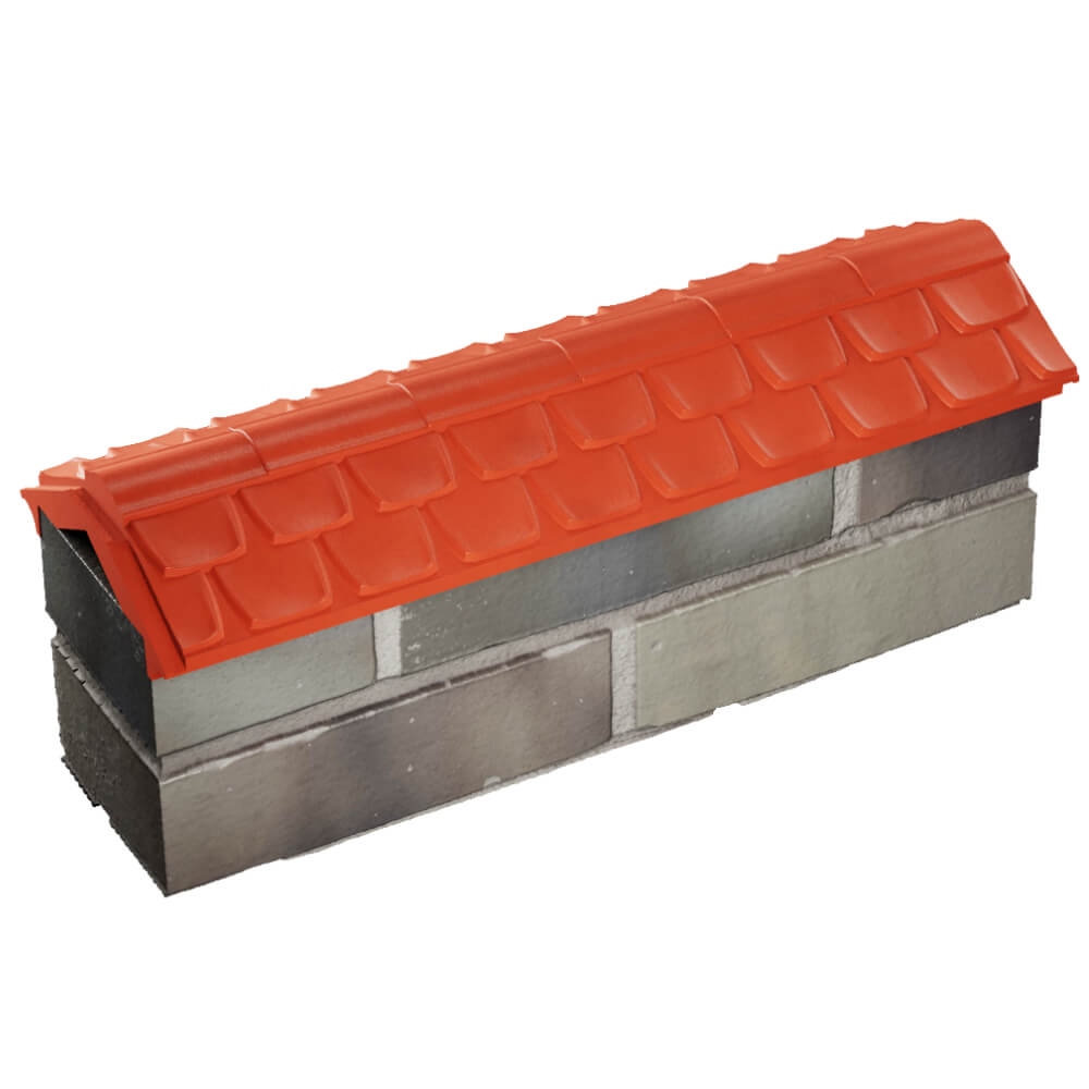 Парапет Zking Эльбрус Красный с посадкой на 0.5 кирпича (130мм) в Киселевске фото