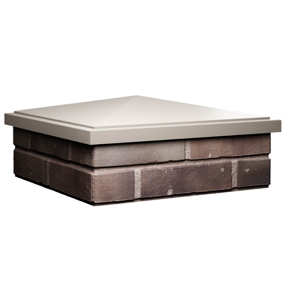 Колпак Zking БонаМоно Бежевый на столб 2х2 кирпича (515х515, 530х530мм) в Киселевске фото