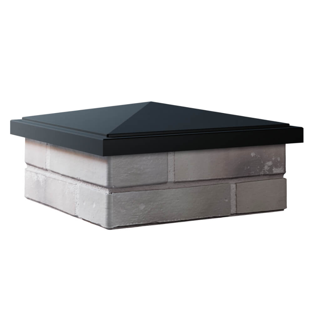 Колпак Zking БонаМоно Черный на столб 1.5х1.5 кирпича (385х385, 400х400мм) в Киселевске фото