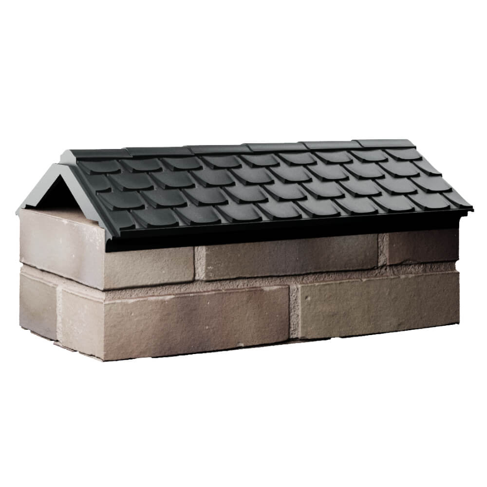 Парапет Zking Эльбрус Черный с посадкой на 1 кирпич (255мм) Киселевск фото