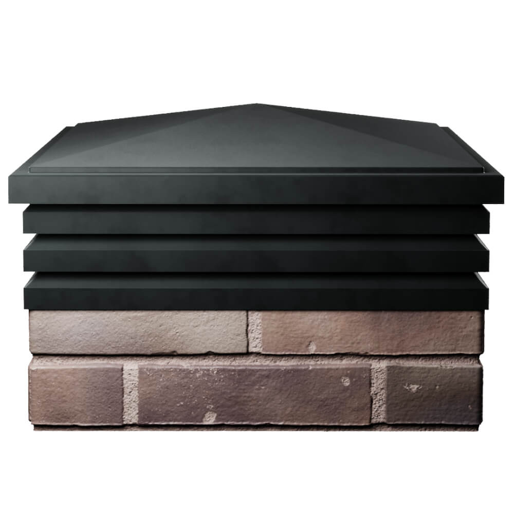 Колпак Zking Бона ХайТек Черный на столб 2х2 кирпича (513х513мм) Киселевск фото