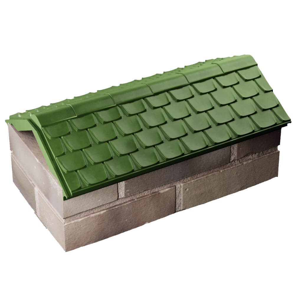 Парапет Zking Эльбрус Зеленый с посадкой на 1 кирпич (255мм) в Киселевске фото