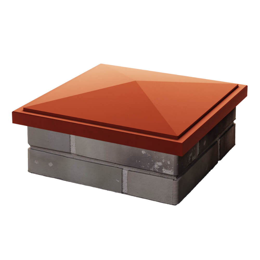 Колпак Zking БонаМоно Красный на столб 1.5х1.5 кирпича (385х385, 400х400мм) в Киселевске фото