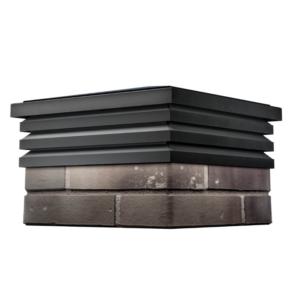 Колпак Zking Бона ХайТек Черный на столб 1.5х1.5 кирпича (385х385мм) в Киселевске фото