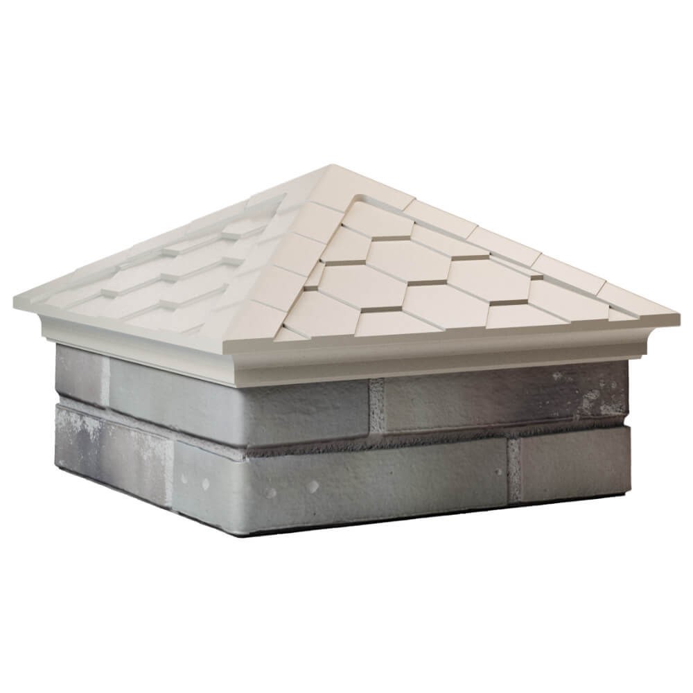 Колпак Zking Эверест Бежевый на столб 1.5х1.5 кирпича (390х390мм) в Киселевске фото