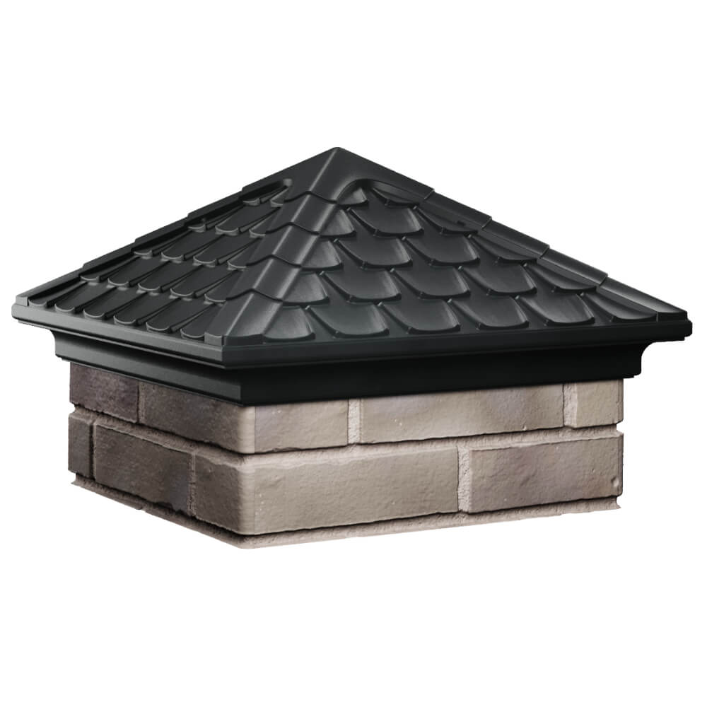 Колпак Zking Эльбрус Черный на столб 1.5х1.5 кирпича (385х385мм) в Киселевске фото