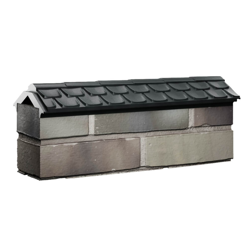 Парапет Zking Эльбрус Черный с посадкой на 0.5 кирпича (130мм) Киселевск фото