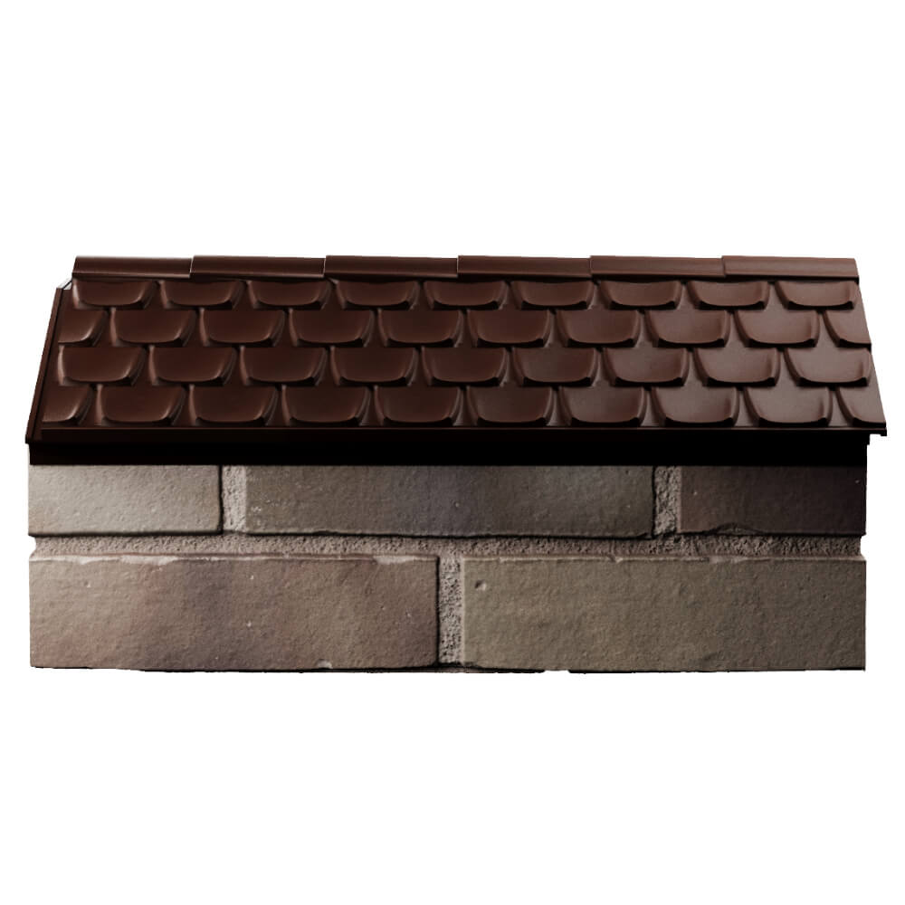 Парапет Zking Эльбрус Коричневый с посадкой на 1 кирпич (255мм) в Киселевске фото