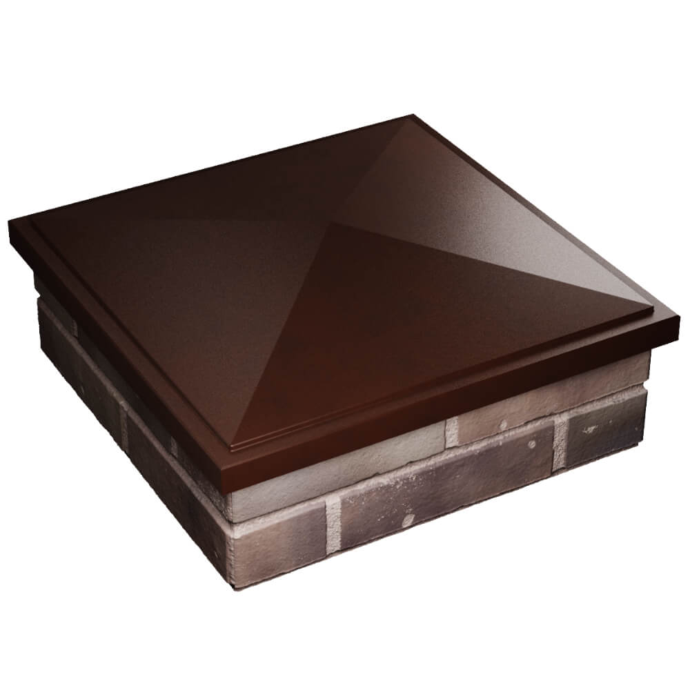 Колпак Zking БонаМоно Коричневый на столб 2х2 кирпича (515х515, 530х530мм) в Киселевске фото