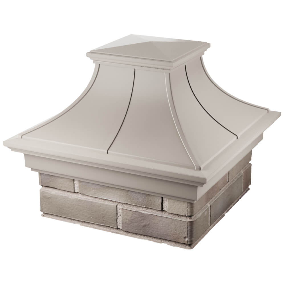 Колпак Zking Монблан Премиум Бежевый на столб 1.5х1.5 кирпича (385х385мм) в Киселевске фото