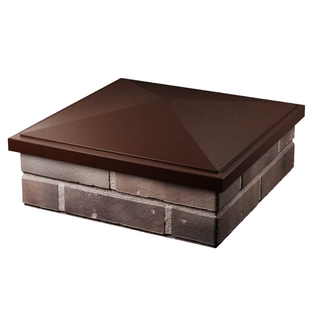 Колпак Zking БонаМоно Коричневый на столб 2х2 кирпича (515х515, 530х530мм) в Киселевске фото