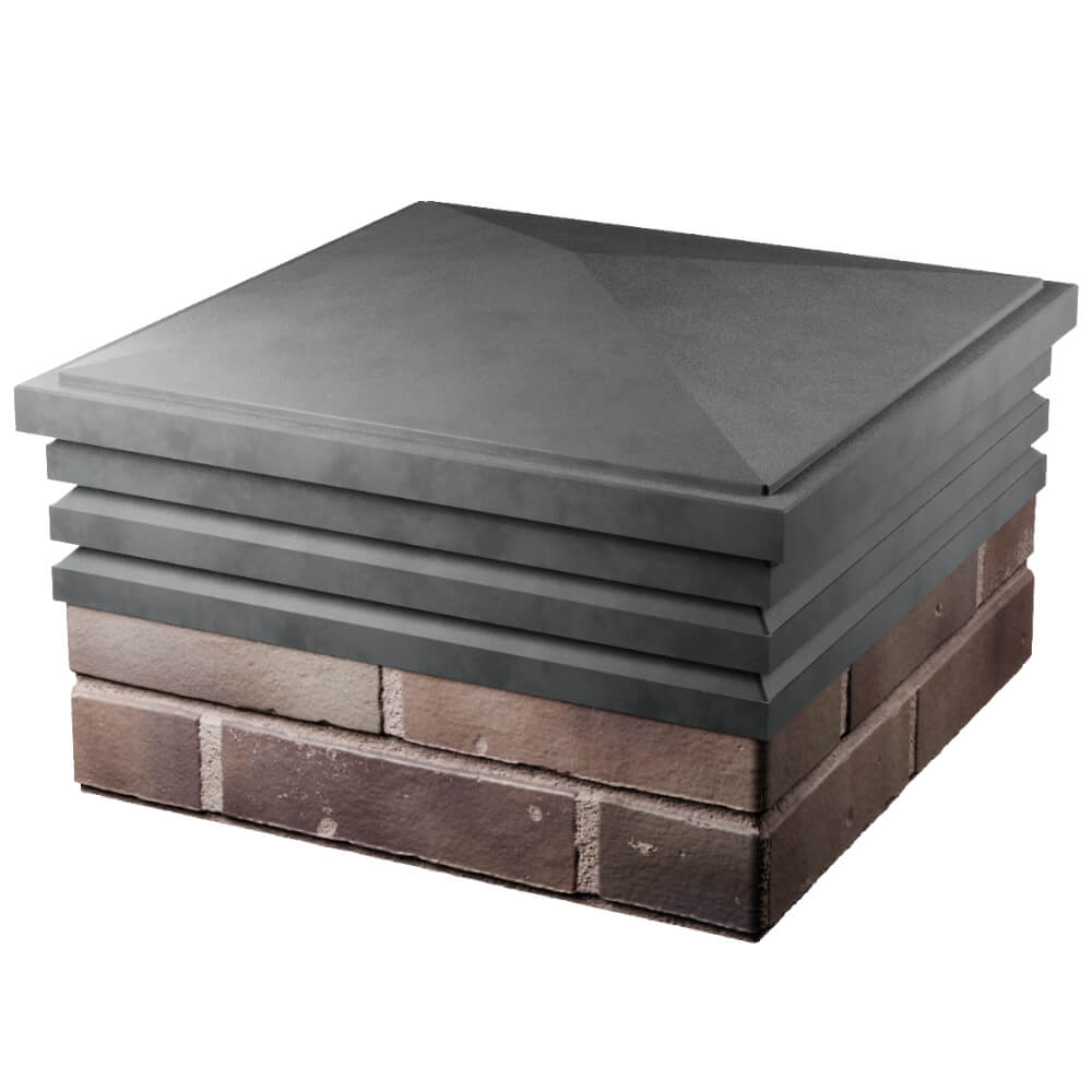 Колпак Zking Бона ХайТек Серый на столб 2х2 кирпича (513х513мм) в Киселевске фото