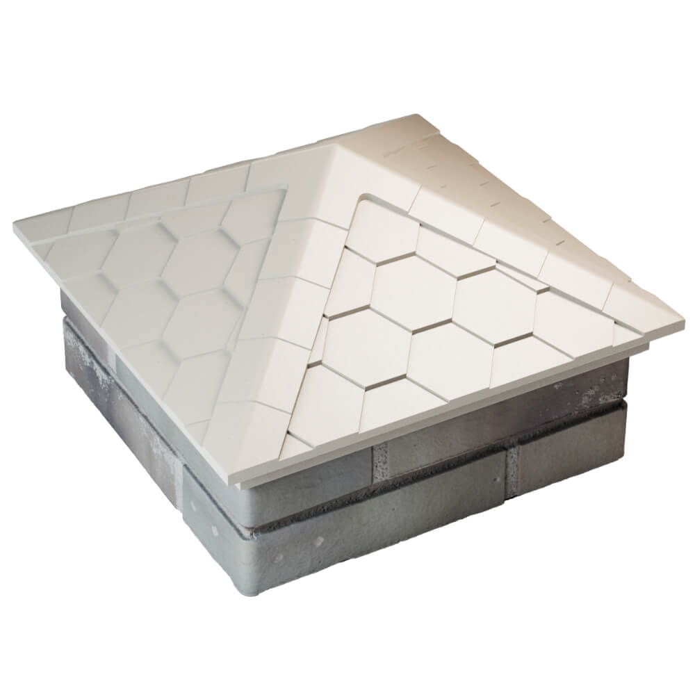 Колпак Zking Эверест Бежевый на столб 1.5х1.5 кирпича (390х390мм) в Киселевске фото