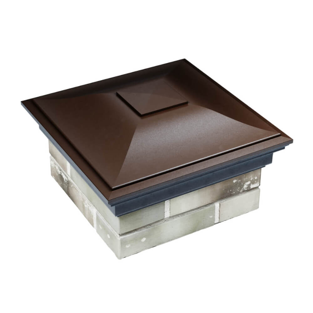 Колпак Zking Монблан Коричневый на столб 1.5х1.5 еврокирпича 0.7НФ (355х355мм) в Киселевске фото