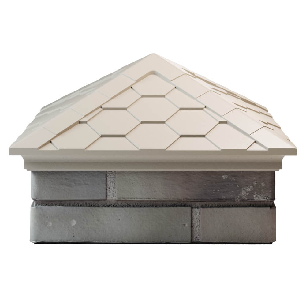 Колпак Zking Эверест Бежевый на столб 1.5х1.5 кирпича (390х390мм) Киселевск фото