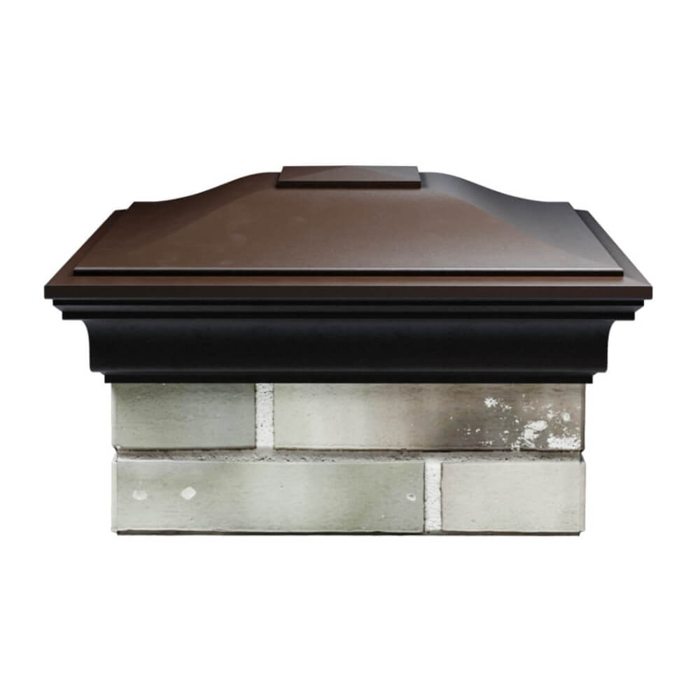 Колпак Zking Монблан Коричневый на столб 1.5х1.5 еврокирпича 0.7НФ (355х355мм) Киселевск фото