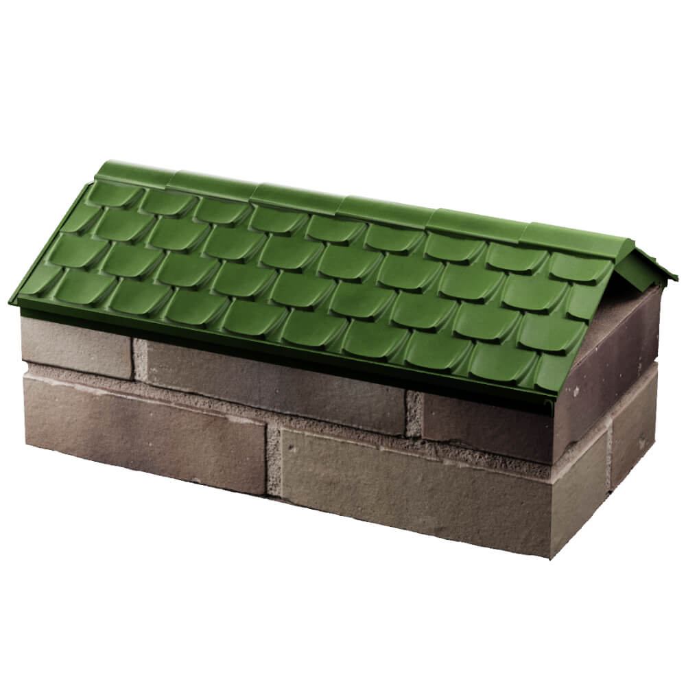 Парапет Zking Эльбрус Зеленый с посадкой на 1 кирпич (255мм) в Киселевске фото