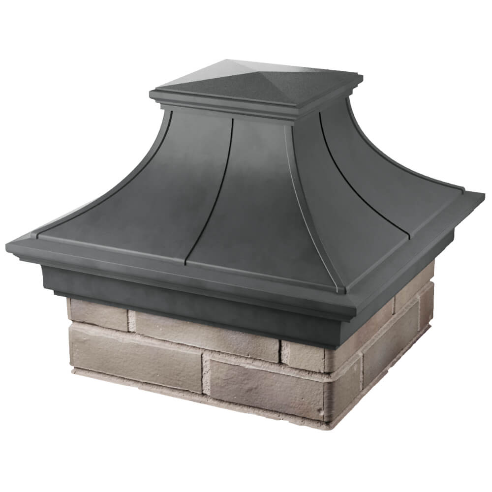 Колпак Zking Монблан Премиум Серый на столб 1.5х1.5 кирпича (385х385мм) в Киселевске фото