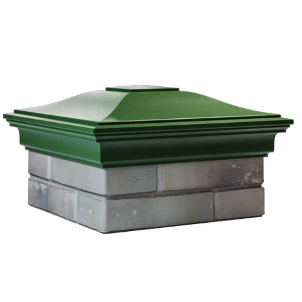 Колпак Zking Монблан Зеленый на столб 1.5х1.5 кирпича (385х385мм) в Киселевске фото