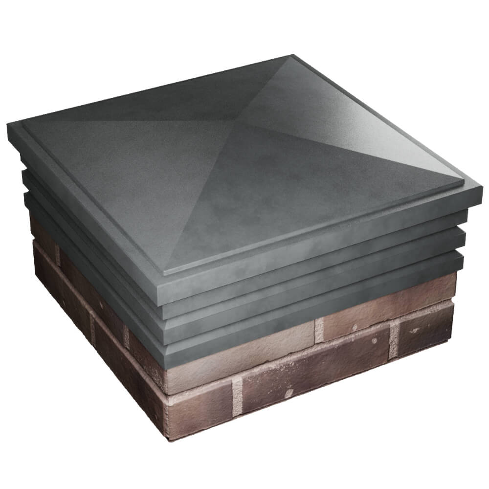 Колпак Zking Бона ХайТек Серый на столб 2х2 кирпича (513х513мм) в Киселевске фото