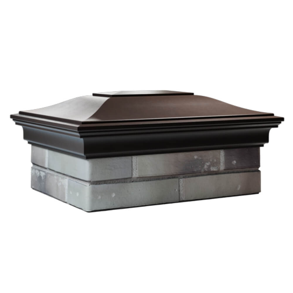 Колпак Zking Монблан Коричневый на столб 2х1.5 кирпича (515х385мм) в Киселевске фото