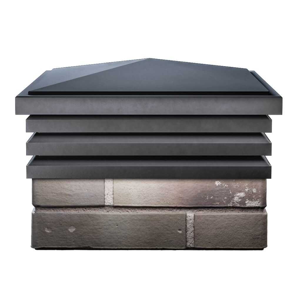 Колпак Zking Бона ХайТек Серый на столб 1.5х1.5 кирпича (385х385мм) Киселевск фото