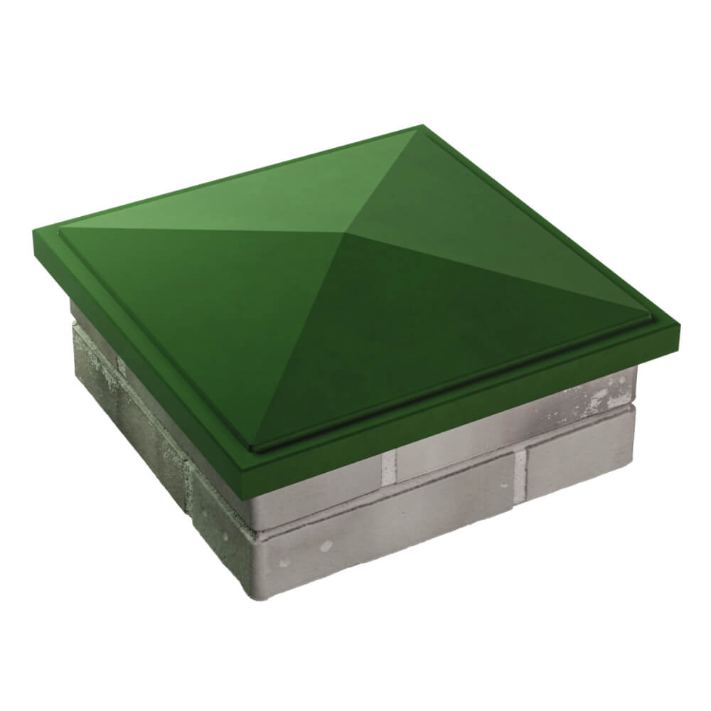 Колпак Zking БонаМоно Зеленый на столб 1.5х1.5 кирпича (385х385, 400х400мм) в Киселевске фото