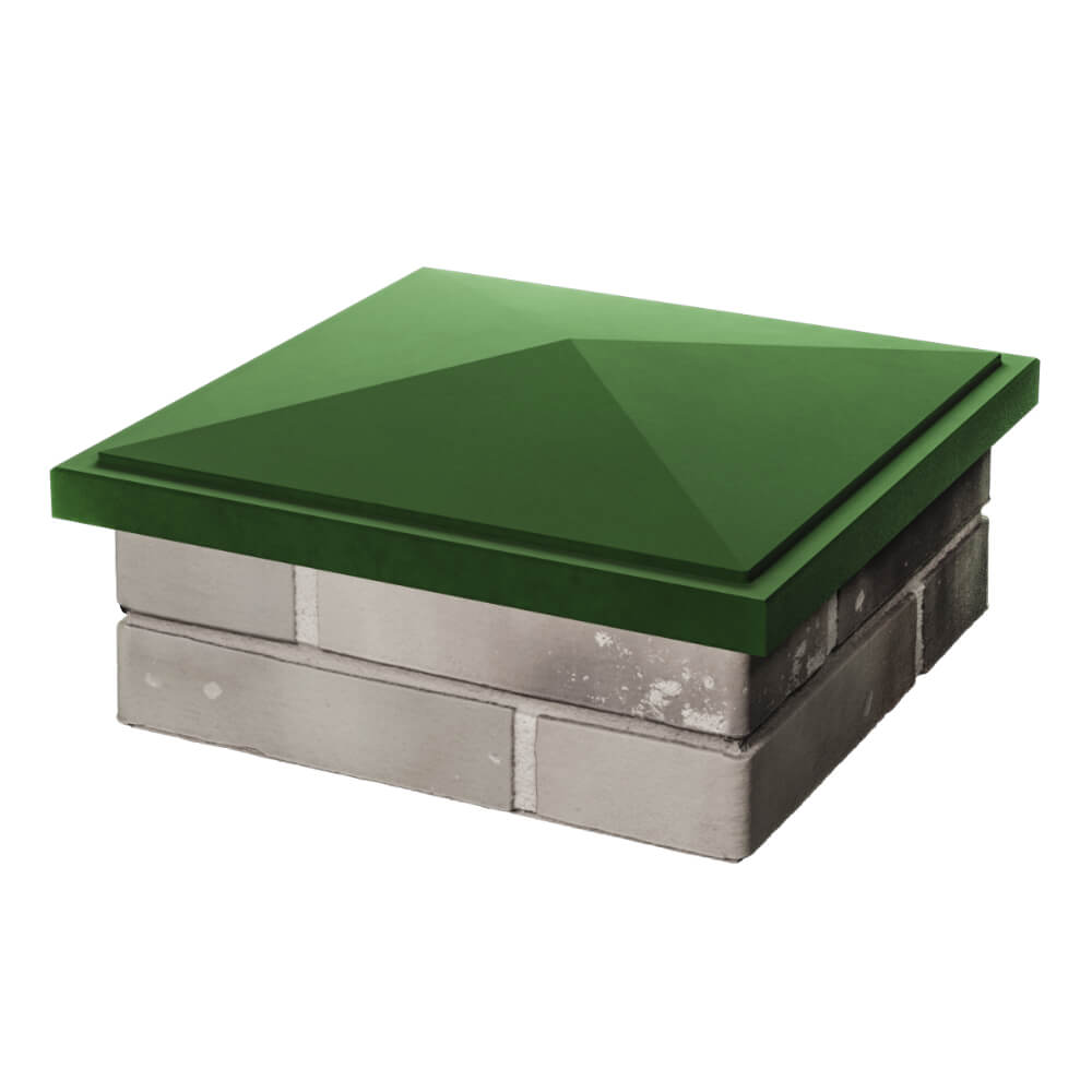 Колпак Zking БонаМоно Зеленый на столб 1.5х1.5 кирпича (385х385, 400х400мм) в Киселевске фото