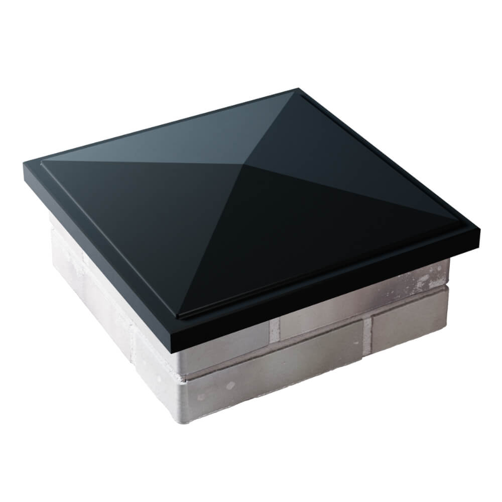 Колпак Zking БонаМоно Черный на столб 1.5х1.5 кирпича (385х385, 400х400мм) в Киселевске фото