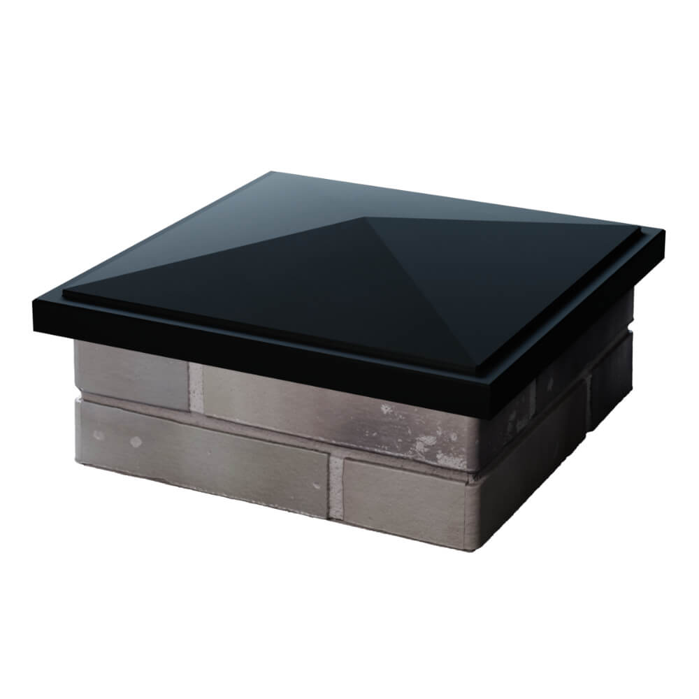 Колпак Zking БонаМоно Черный на столб 1.5х1.5 кирпича (385х385, 400х400мм) в Киселевске фото