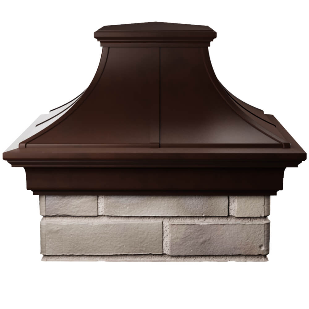 Колпак Zking Монблан Премиум Коричневый на столб 1.5х1.5 кирпича (385х385мм) Киселевск фото