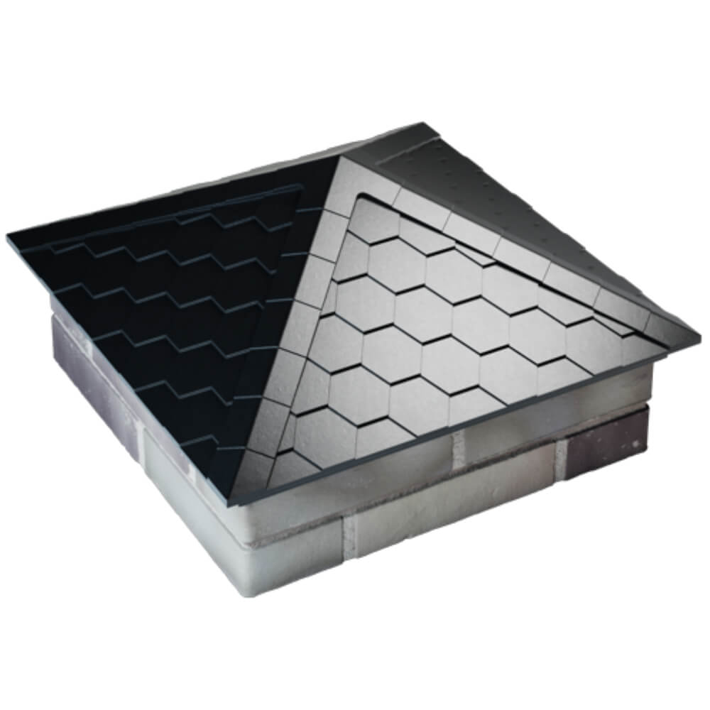 Колпак Zking Эверест Черный на столб 2х2 кирпича (535х535мм) Киселевск фото